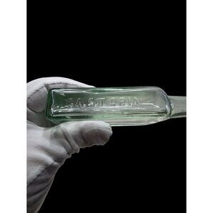 Antique Light Green Collector's Glass Castoria Bottle